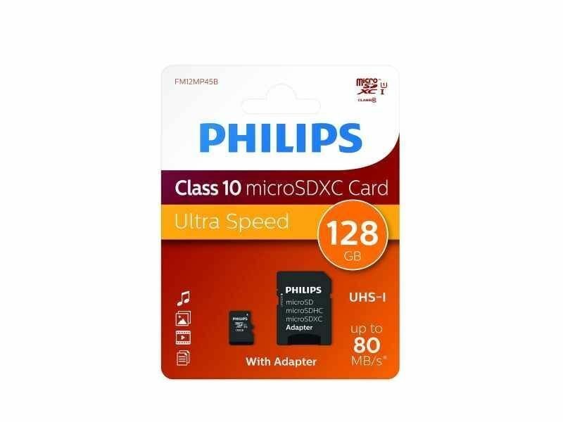 Tarjeta microSD Philips 128GB Clase 10 (UHS-I)