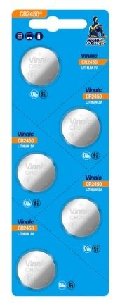 Pila botón CR2450 3 V Vinnic