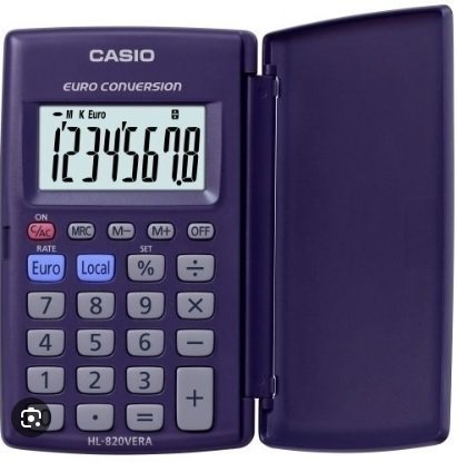 Calculadora de bolsillo Casio HS-8V de 8 dígitos con pantalla grande