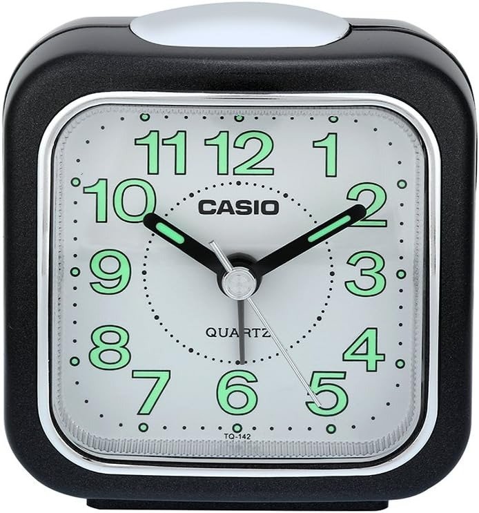 Despertador analógico de sobremesa Casio TQ-142 en negro