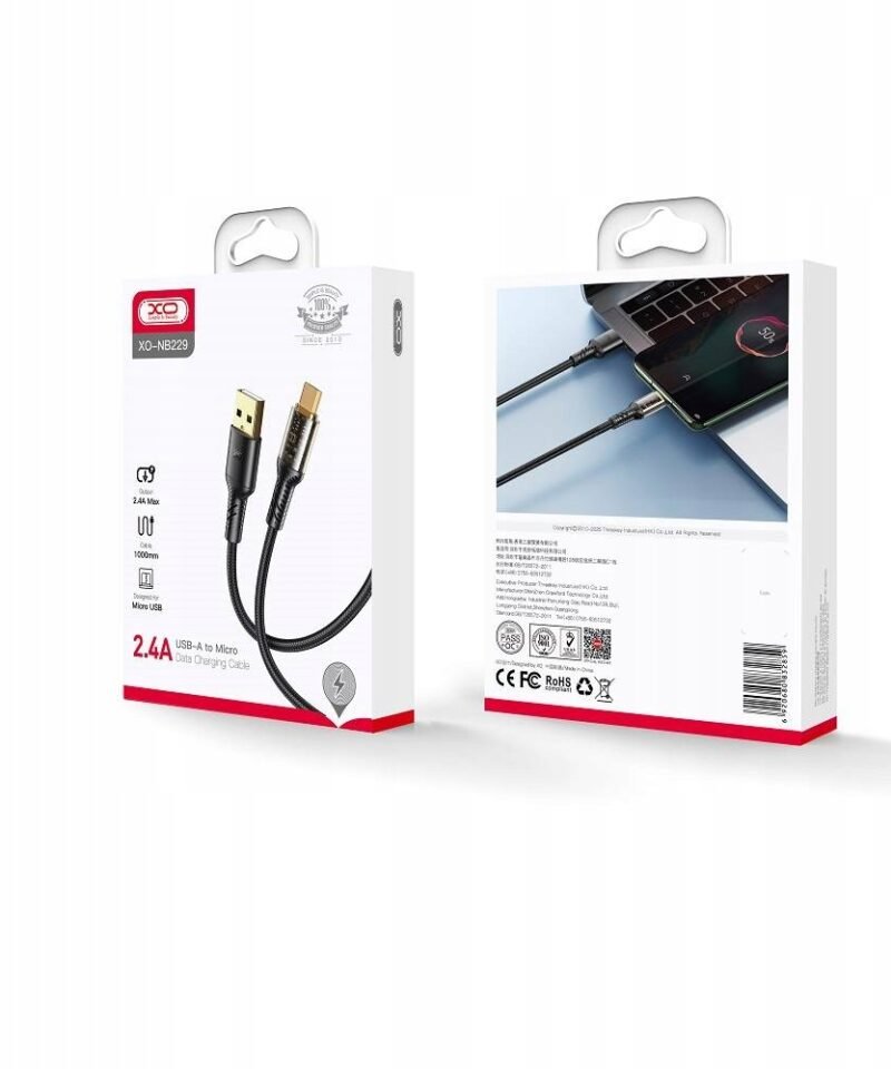 Cable XO NB229 Micro USB - Negro