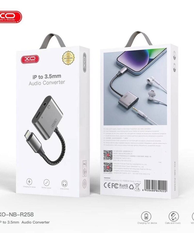 Adaptador XO NBR258B Lightning a 3.5mm