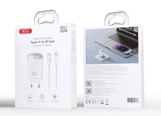 Cargador XO CE20 Lightning 30W