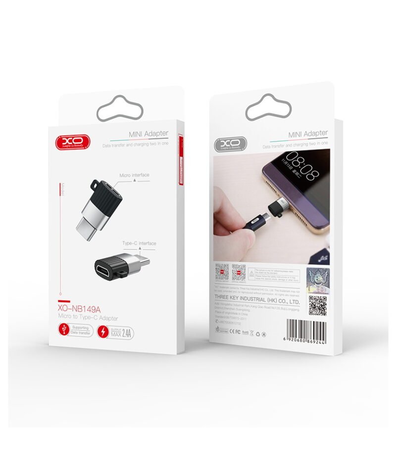 Adaptador XO NB149-A USB-C a Micro USB