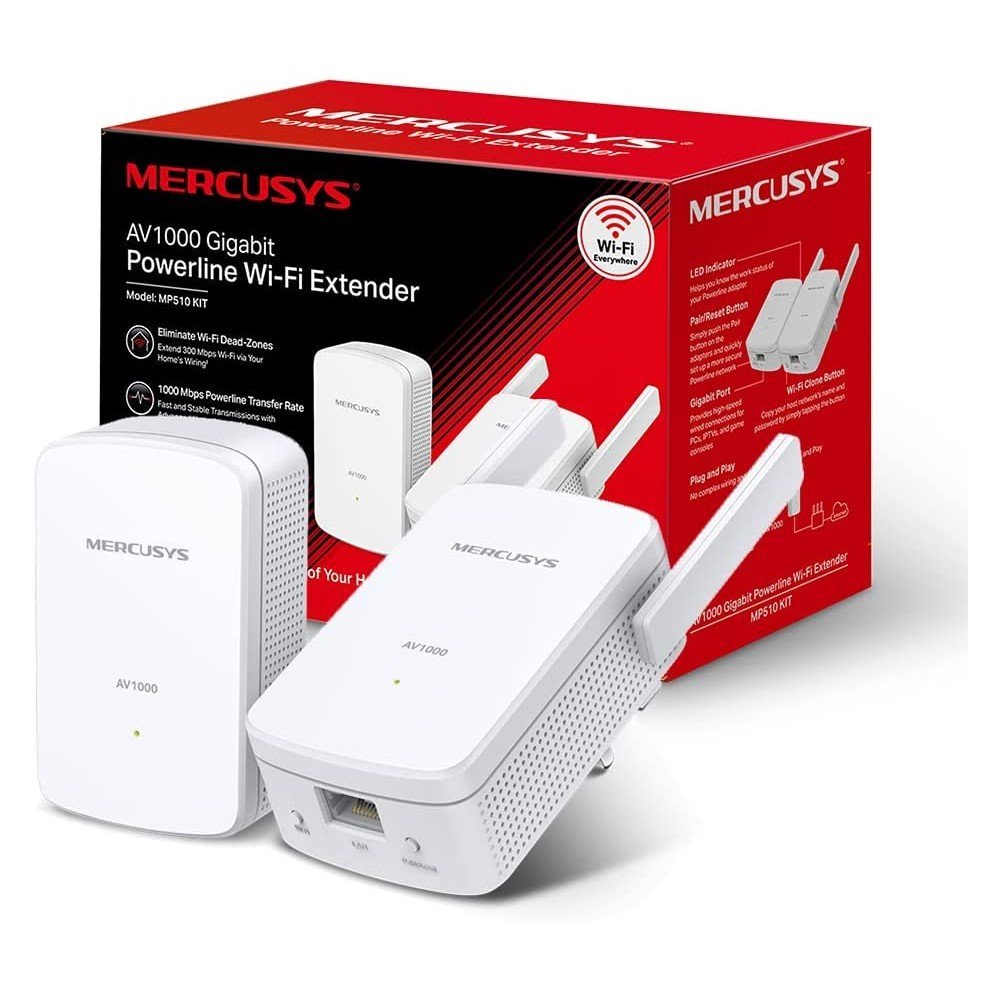 Kit Powerline WiFi Mercusys MP510