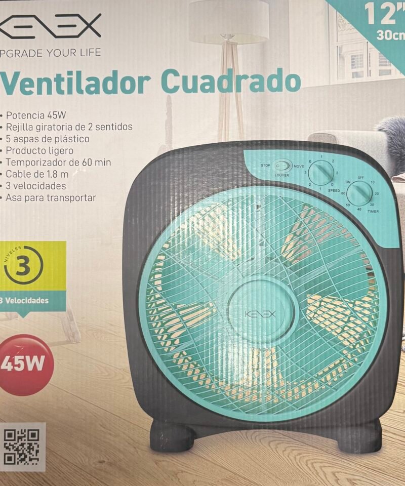 HY05 KNV119 Ventilador 12 pulgadas 45W cuadrado Kenex