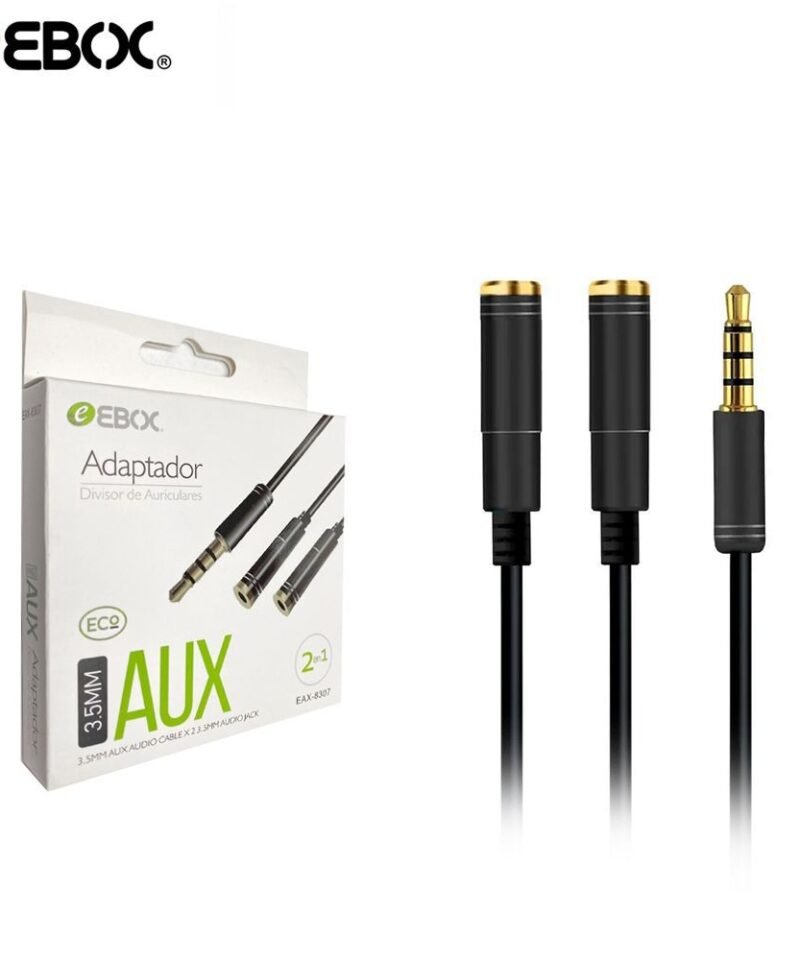 EAX8307 Adaptador Divisor Auriculares 3.5MM