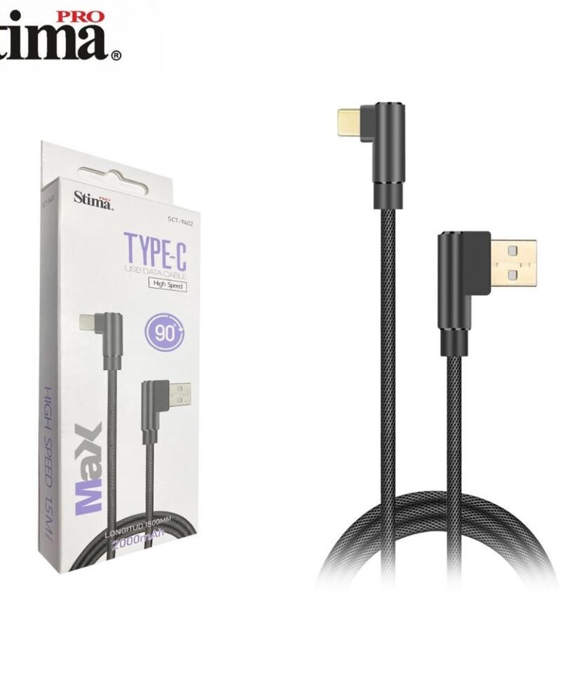 SCT9402 Cable Type-C 2A 1.5 Cabeza 90.+ Cable Nailon