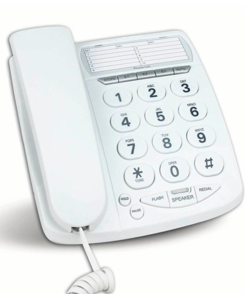 Teléfono fijo de sobremesa SL431 de teclas extra grandes con altavoz manos libres