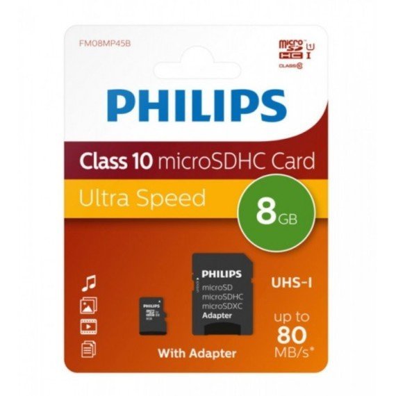Tarjeta microSD Philips 8GB Clase 10 (UHS-I)
