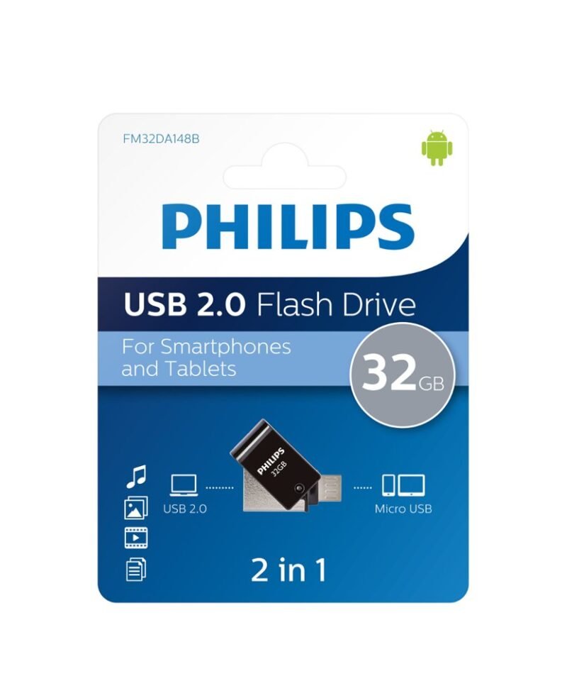 Memoria USB Philips 2 en 1 OTG 32GB (USB-A / microUSB)