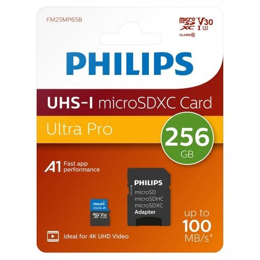 Tarjeta microSD Philips 256GB Clase 10 (UHS-I)