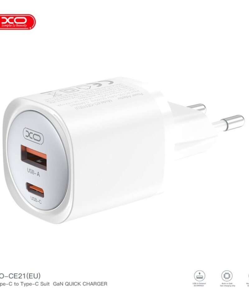 Alternative view of Cargador CE21 30W GaN (USB-C + USB-A)