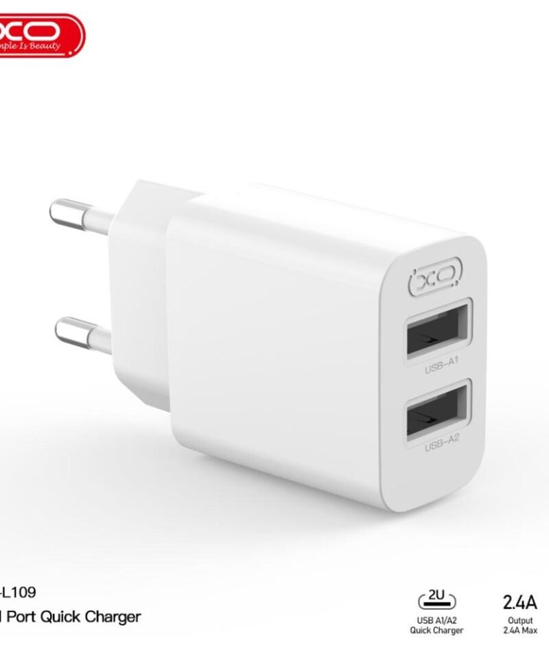 Alternative view of Cargador L109 doble USB-A 2.4A con cable Micro
