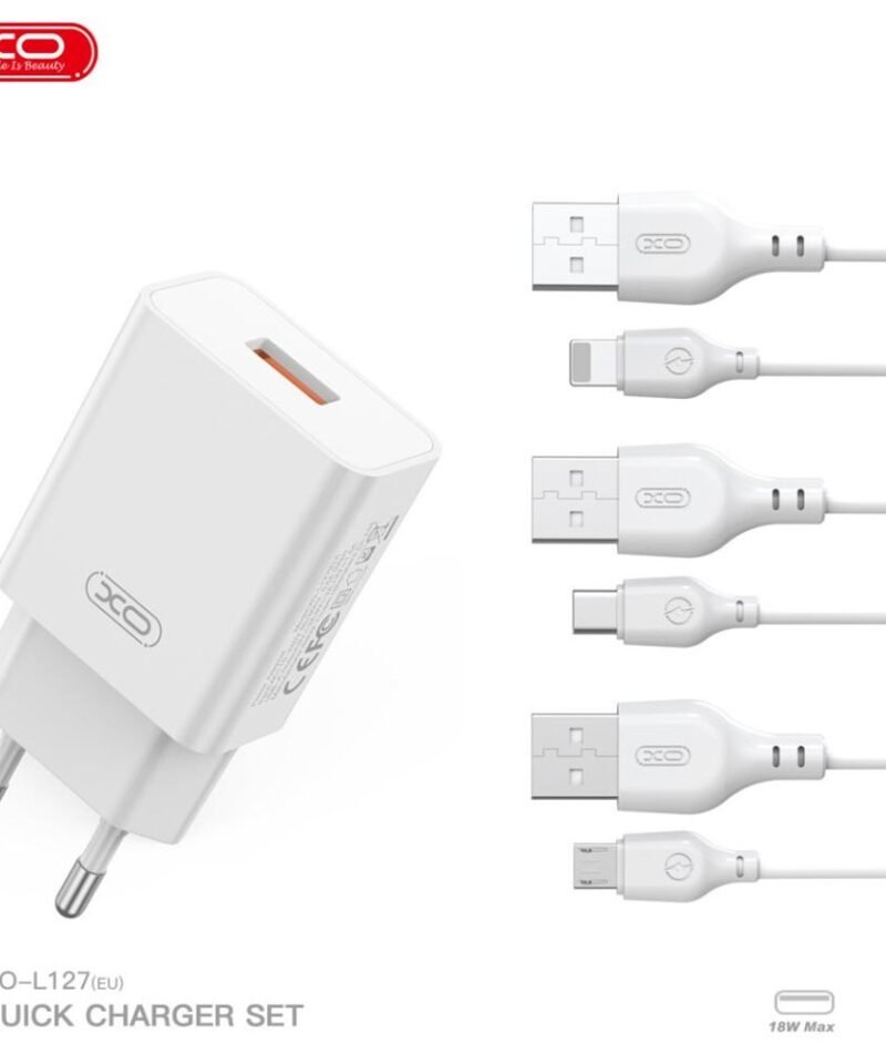Cargador L127 USB-A QC 18W con cable Lightning