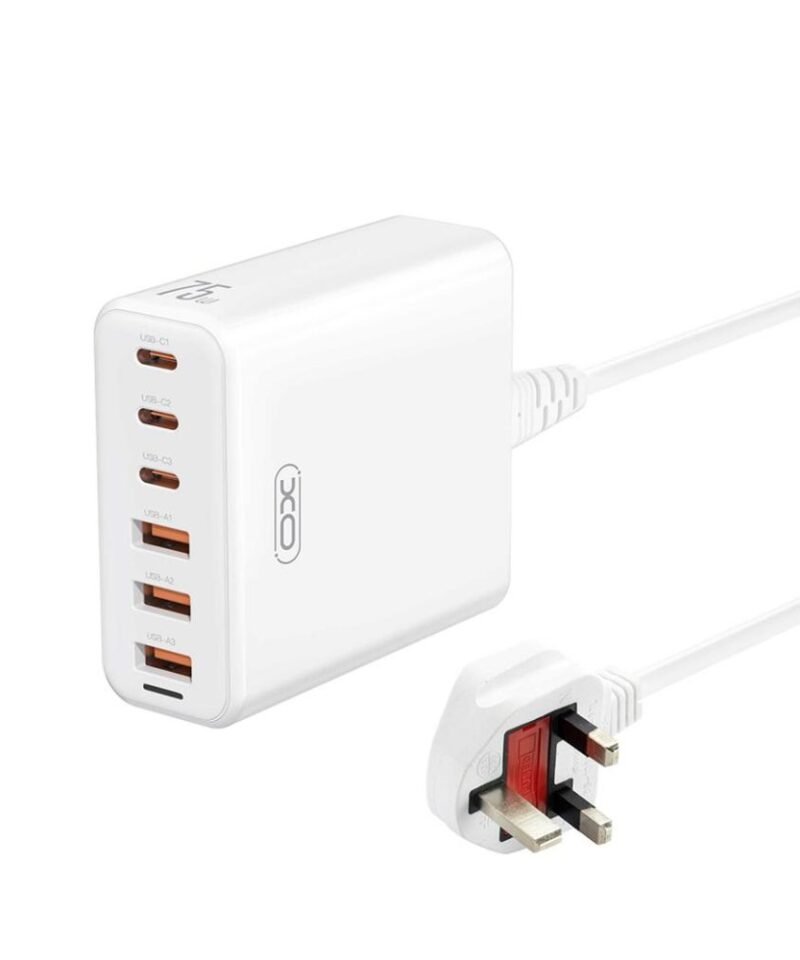 Cargador de sobremesa L133 75W GaN (3 USB-A + 3 USB-C) - Imagen 3