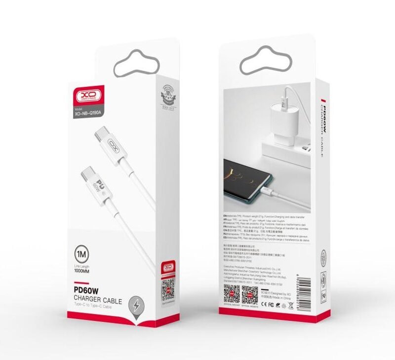 Alternative view of Cable NB-Q190A Type-C a Type-C 60W (1m)
