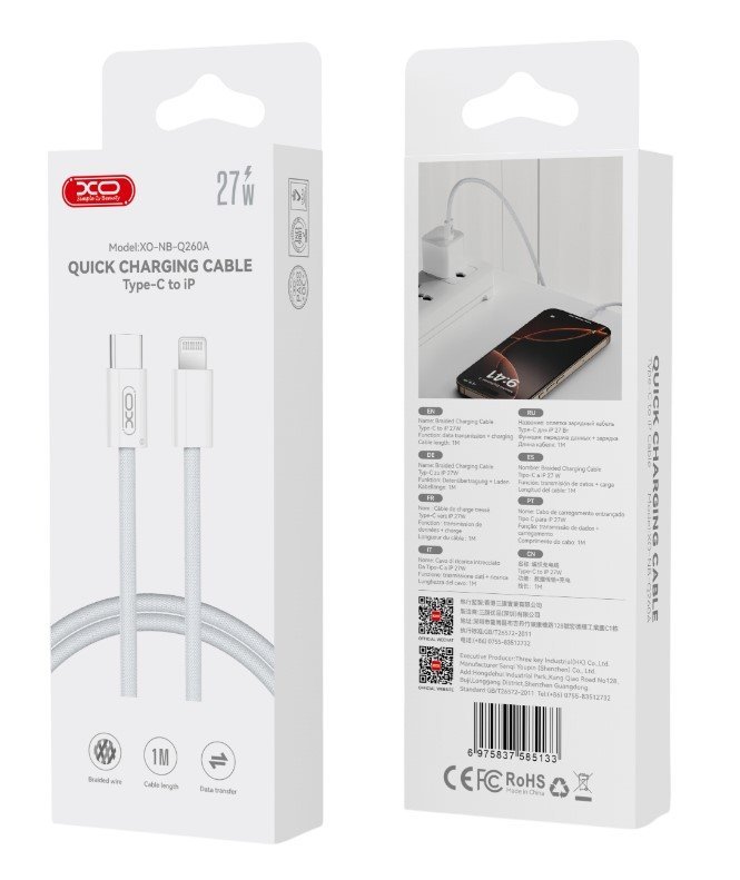Cable NB-Q260C Type-C a Lightning 27W (3m)