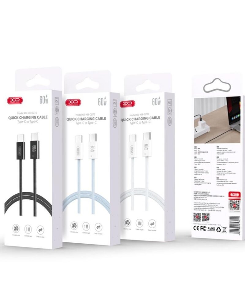 Cable NB-Q273 Type-C a Type-C 60W (blanco)