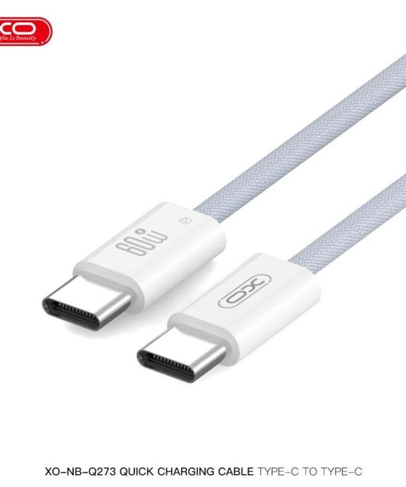 Alternative view of Cable NB-Q273 Type-C a Type-C 60W (blanco)