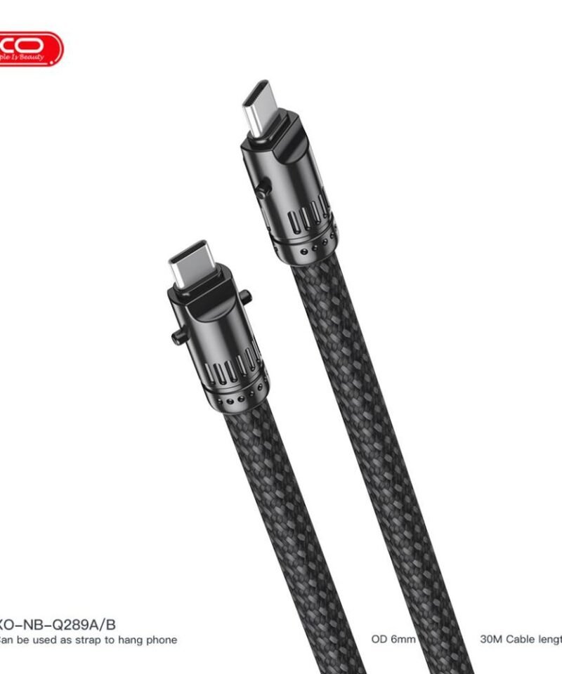 Cable corto NB-Q289B Type-C a Type-C 60W (20cm)