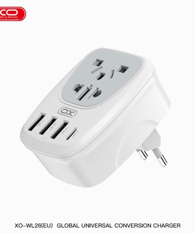 Cargador de viaje universal WL26 (1 USB-C + 3 USB-A)