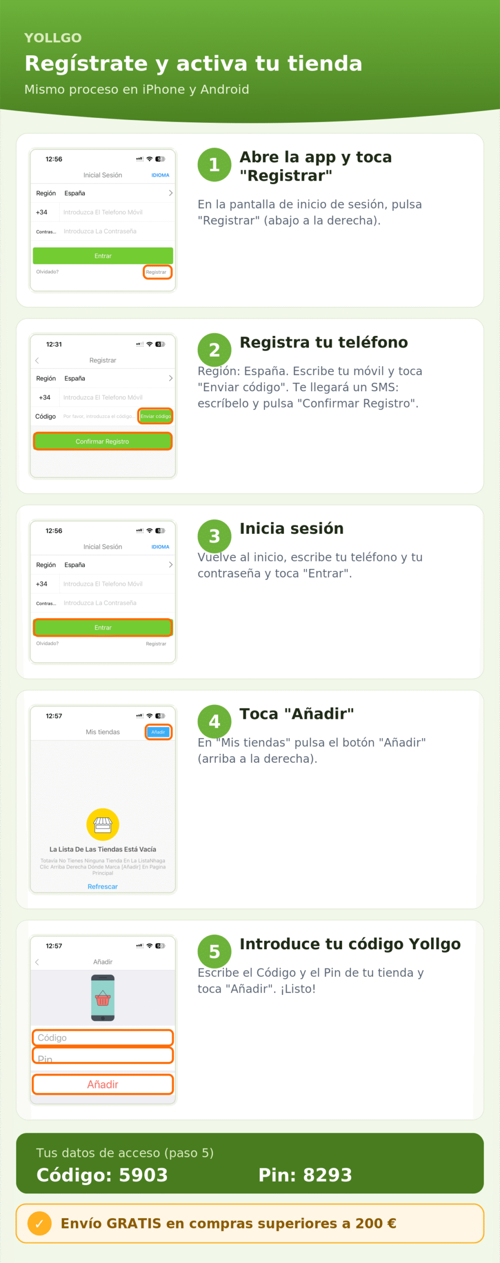 Regístrate y activa tu tienda en Yollgo